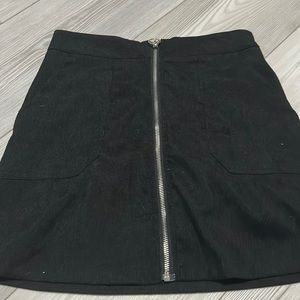Full zip mini skirt